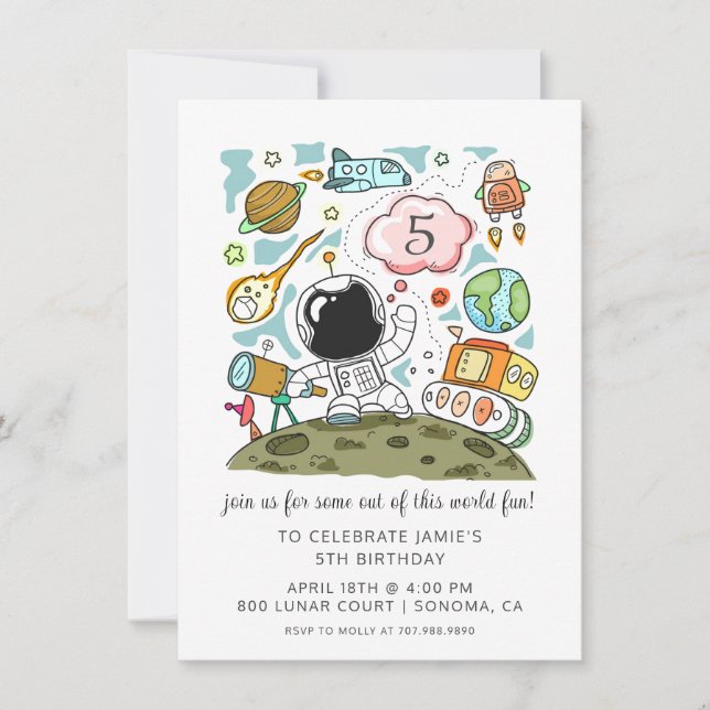 Astronauta Primeiro Aniversário (Frente)