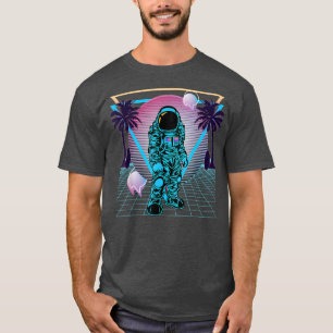 Astronauta Retro Vaporwave 80s - Camiseta estética