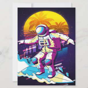 Astronauta Surfing Perfect Gift Idea, Presente Vin