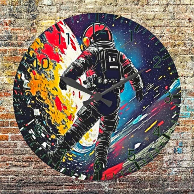 Astronauta Vibrante Perdido no Relógio Espacial -  (Criador carregado)