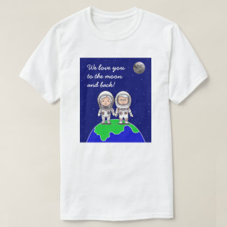 Astronautas avós da camiseta masculina de Jo Image