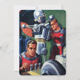 Astronautas de Ficção Científica Vintage consertan