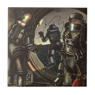 Astronautas de Ficção Científica Vintage em Caminh