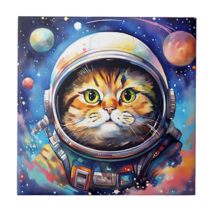 Astronautas de Gato em Aquarela
