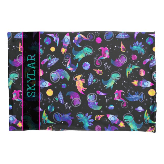 Astronautas Dinossauros Espaços de Aquarela Person (Frente)