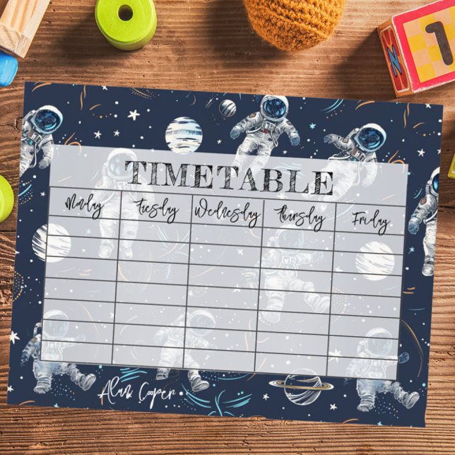 Astronautas Espaciais Estrelas e Planetas Horário  (Criador carregado)