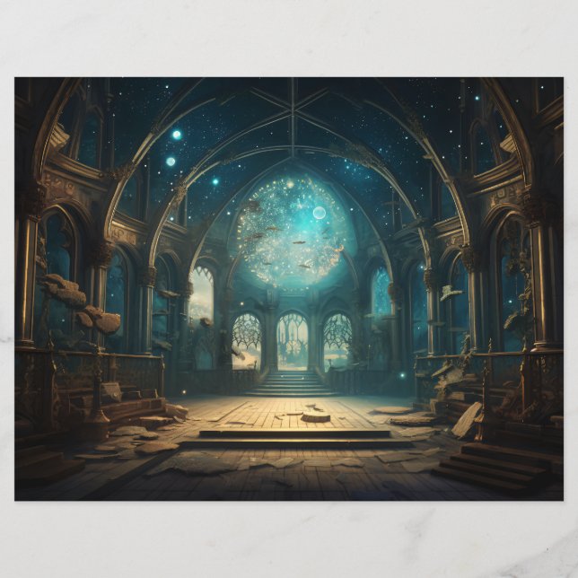 Astronomia Academia Scrapbook Paper (Verso)