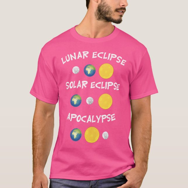 Astronomia Camisas Solares Lunares Eclipse Apocaly (Frente)