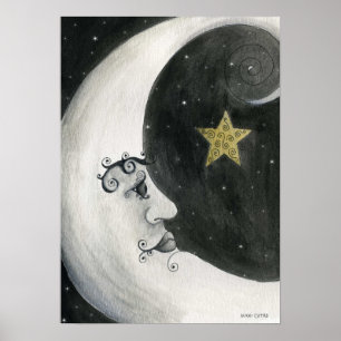 Astronomia - impressão da lua