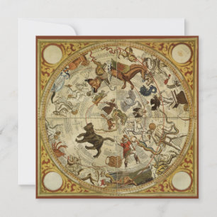 Astronomia Vintage, Convite de Mapa de Estrelas Ce