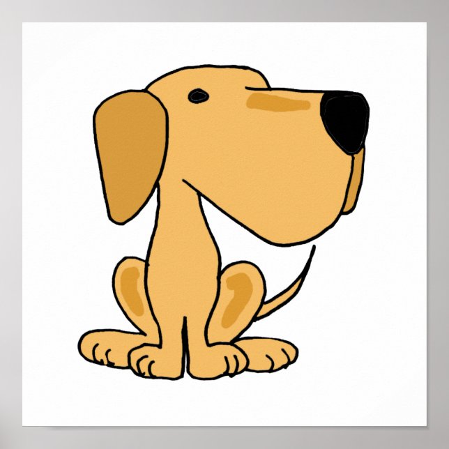 AT- Yellow Labrador Retriever Poster (Frente)