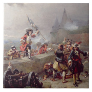 Atacando os Battlements (óleo em canvas)