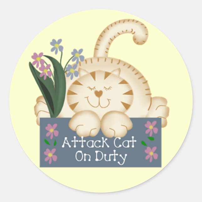 Atacar Gato nos Adesivos (Frente)