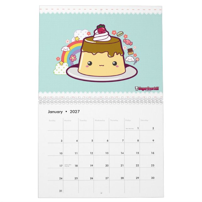 Ataque da comida de Kawaii! Calendário 2011 (Jan 2027)