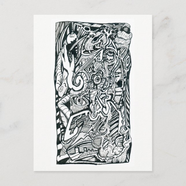 Ataque de Ansiedade por Brian Benson, Cartão posta (Frente)