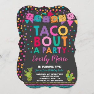Ataque do Taco do convite do aniversário da festa