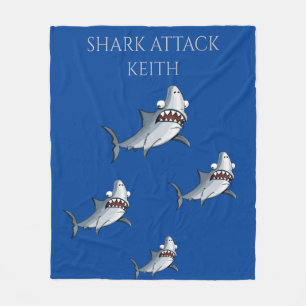 "ATAQUE SHARK" cobertor de velo e nome personaliza