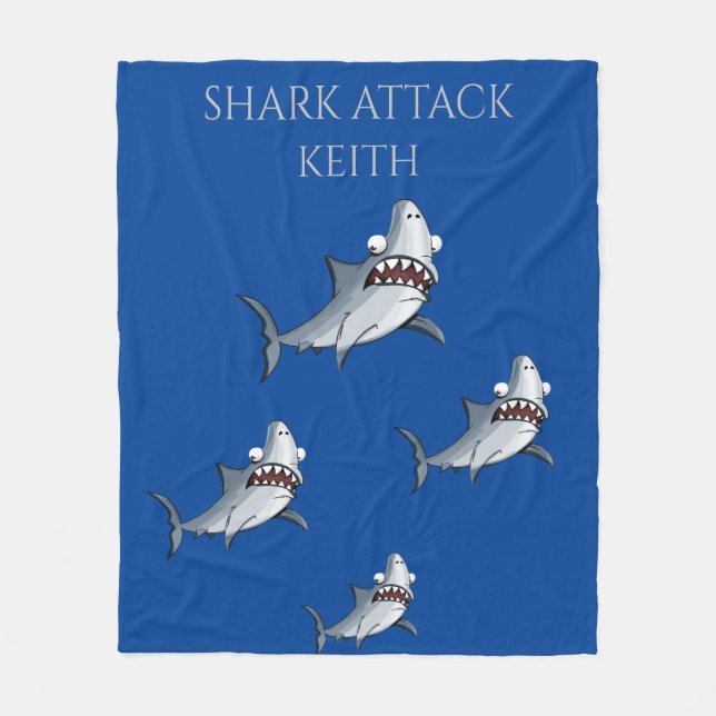 "ATAQUE SHARK" cobertor de velo e nome personaliza (Frente)