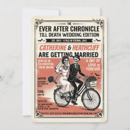 Até a Morte DE MOTO  Convite de Casamento Gazette