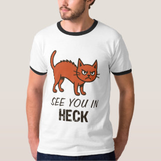 Até breve no inferno camiseta de gato