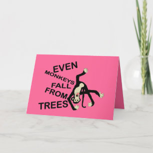 Até macacos Engraçados Cartão de Saudações "Descul
