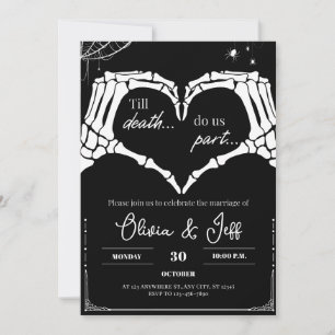 Até que a Morte nos Separe Convite de Casamento Gó