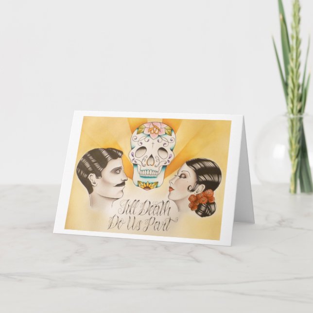 "Até que a morte nos separe" Convites de casamento (Frente)