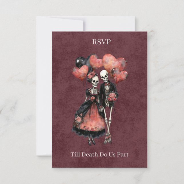Até que a Morte nos Separe Esqueleto RSVP (Frente)