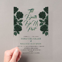 Até que a Morte nos Separe Rosa Verde Casamento Gó