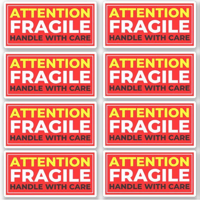 Atenção Adesivos Frágeis (Manusear com Cuidado) (Frente)