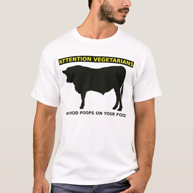 Atenção Vegetarianos Camisa Engraçada para Amantes (Frente)