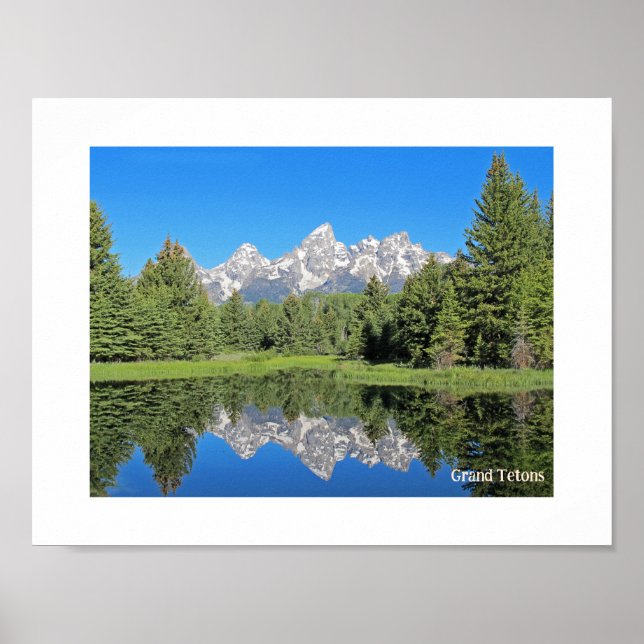 Aterrissagem de Schwabacher, Grand Teton NP Poster (Frente)