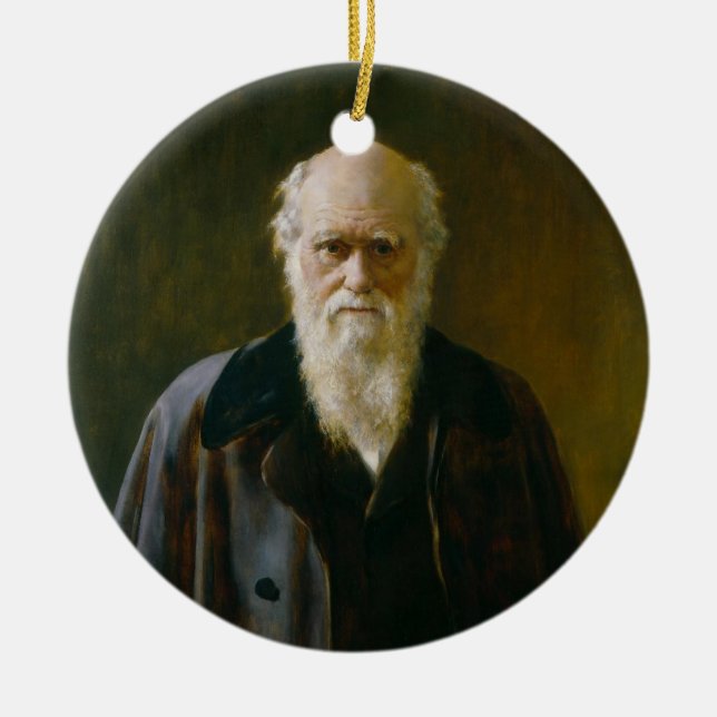 Ateu idoso de Charles Darwin um ornamento (Frente)