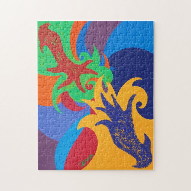 ATINGINDO Quebra-cabeça inspirado no círculo por D (Vertical)