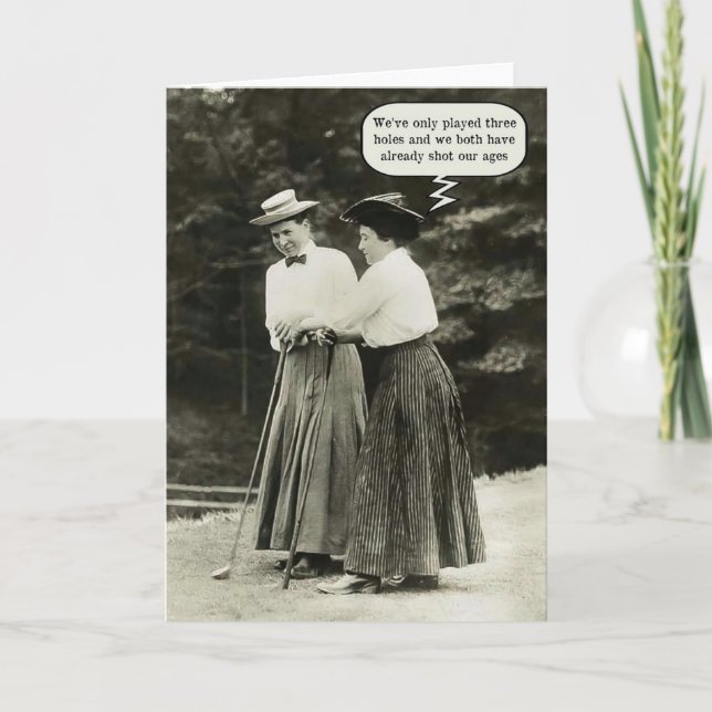 Atirou No Nosso Cartão De Golfe Da Idade (Frente)