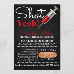 Atirou Sim! Convite para Graduação Escolar de Enfe