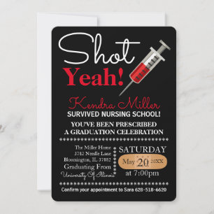 Atirou Sim! Convite para Graduação Escolar de Enfe