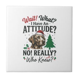 Atitude de Cachorro Engraçado Natal Design Vetoria