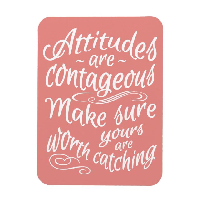 ATITUDE ímã personalizado de motivação de cores (Vertical)