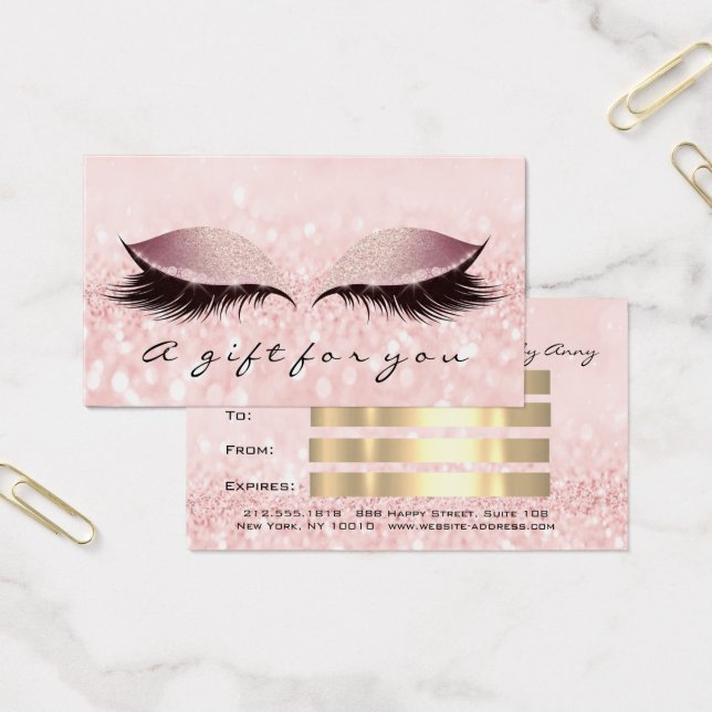 Ativação da Extensão de Lash Rosa Glitte do Certif (Escritótio)