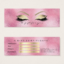 Ativação de Lashes de Vidro Dourado Rosa de Certif