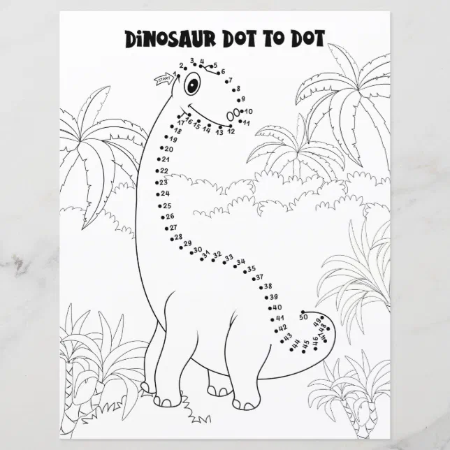Conecte os pontos e desenhe um dinossauro fofo jogo de ponto a ponto com a  página educacional do tyrannosaurus rex para crianças