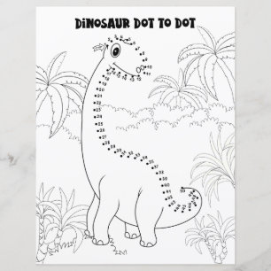 Atividade Infantil Dinossauro Conecte os Pontos Po