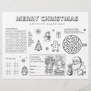 Atividade Natal para colocação de papel para crian