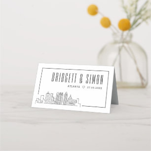 Atlanta Wedding Colocar Cartões de Nome de Mesa
