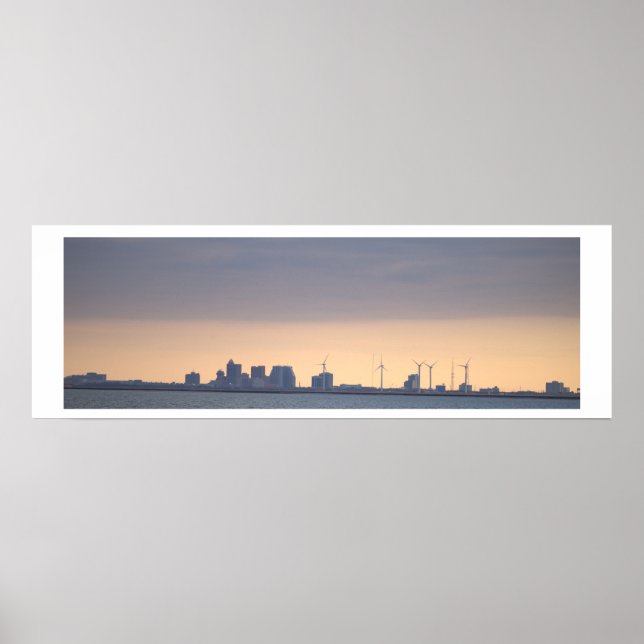 Atlantic City Sunset Photo Poster (Frente)