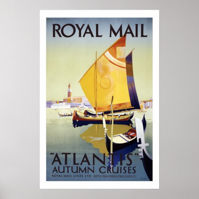 Atlantis Autumn Cruzes Posters Viagens vintage (Frente)