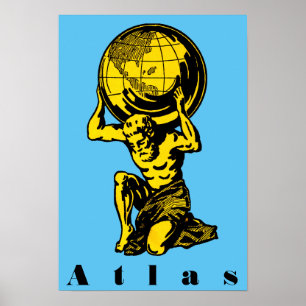 Atlas Mitologia Grega Poster Inspiradora