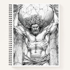 Atlas Titan Mythology Close-Up Sketch Art Notebook