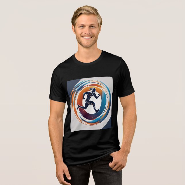Atleta Dinâmico Correndo T-Shirt - Perfeito para E (Frente Completa)